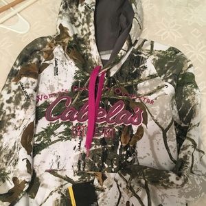 Cabelas white camo hoodie size medium